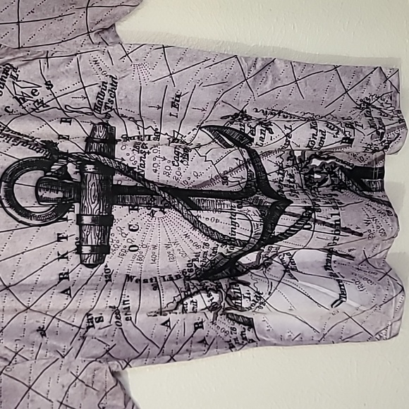 Nautical Voyage Anchor Script Mens Graphic T Shirt Dry Fit Grey Size 2XL - Picture 14 of 16